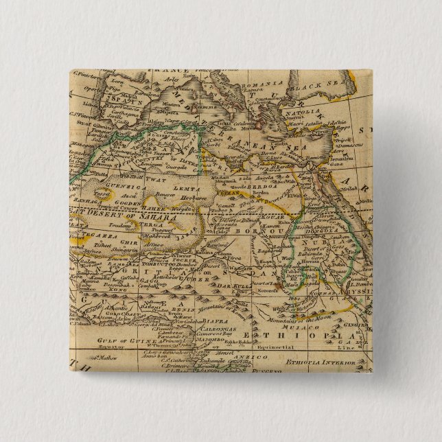 Badge Carré 5 Cm Afrique 45 (Devant)