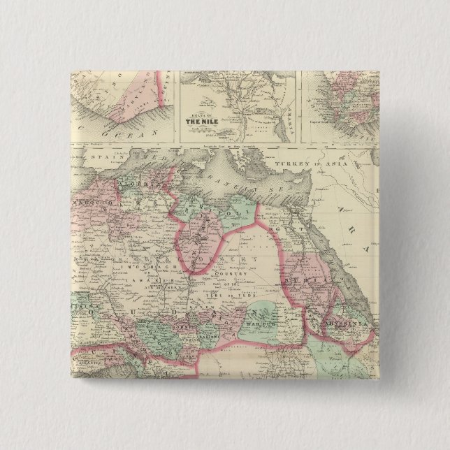 Badge Carré 5 Cm Afrique 47 (Devant)