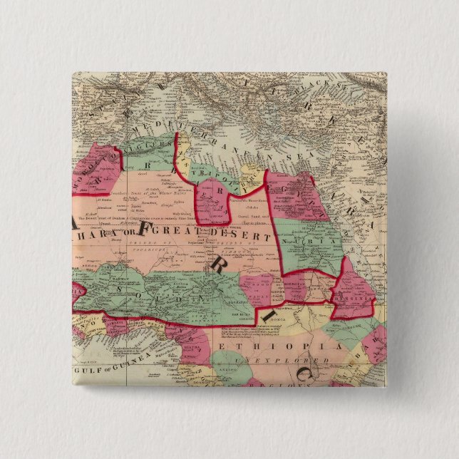 Badge Carré 5 Cm Afrique 49 (Devant)