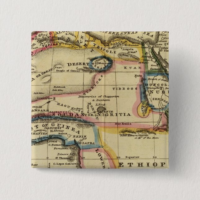 Badge Carré 5 Cm Afrique 7 (Devant)