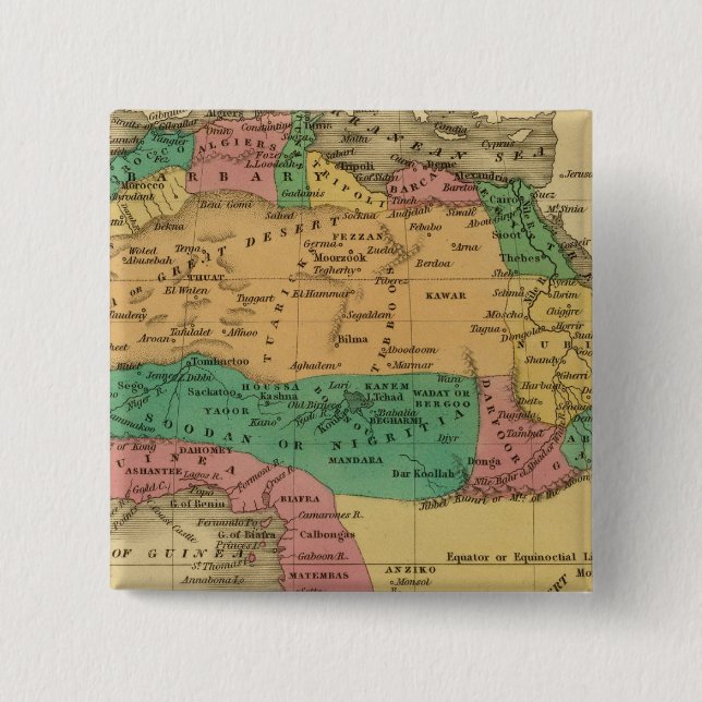 Badge Carré 5 Cm Afrique 8 (Devant)