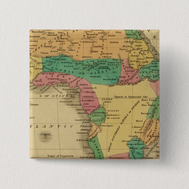 Badge Carré 5 Cm Afrique 9 (Devant)