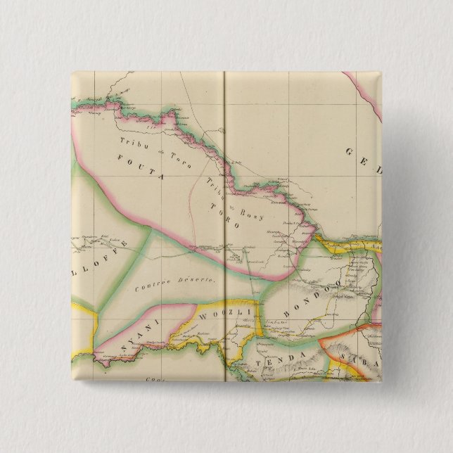 Badge Carré 5 Cm Afrique du Sénégal (Devant)