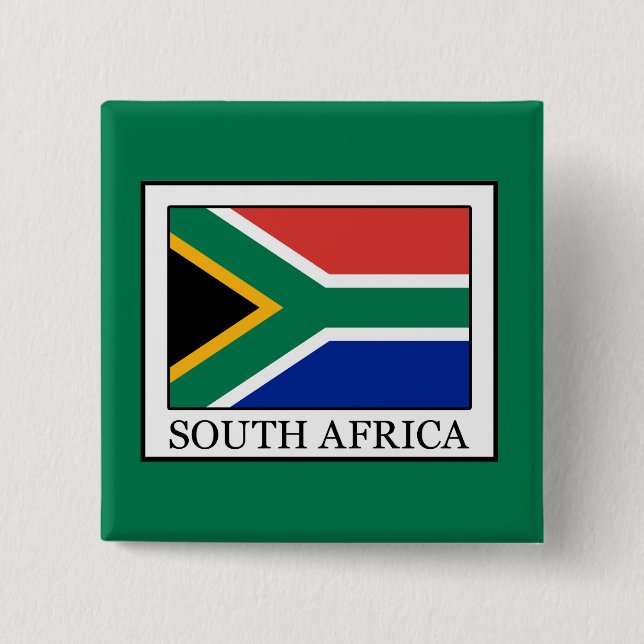 Badge Carré 5 Cm Afrique du Sud (Devant)