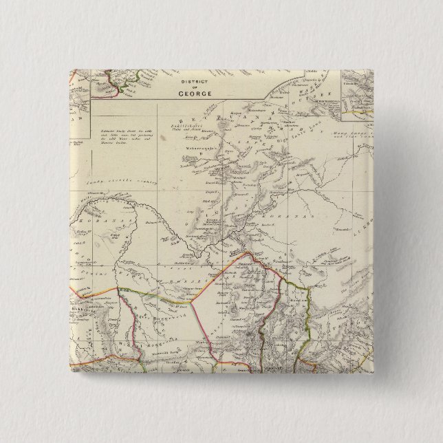 Badge Carré 5 Cm Afrique du Sud (Devant)