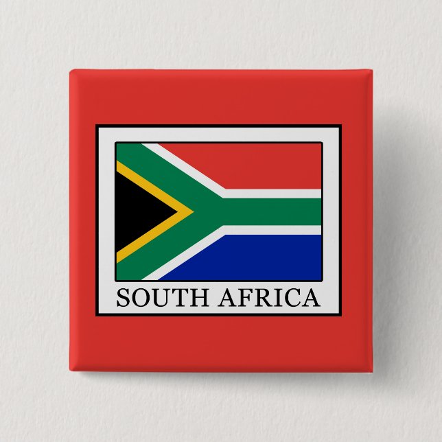 Badge Carré 5 Cm Afrique du Sud (Devant)