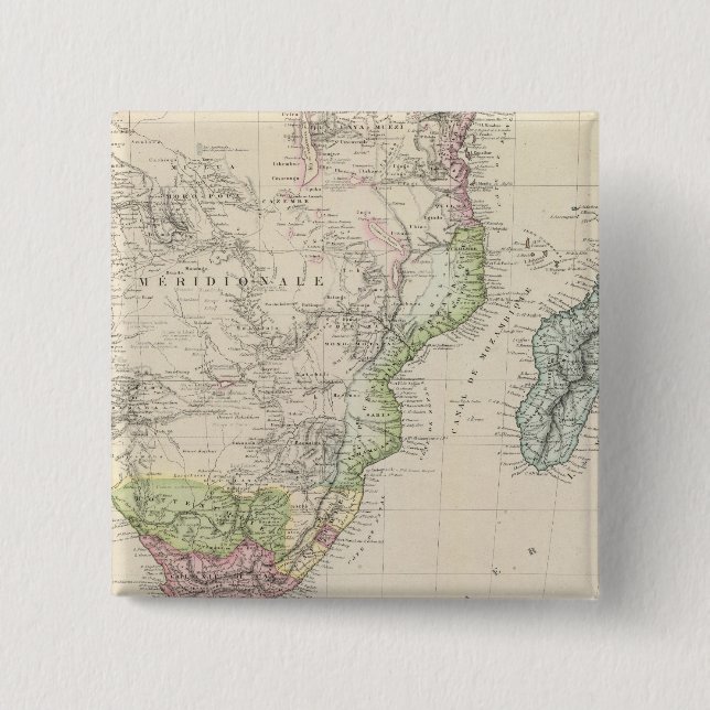 Badge Carré 5 Cm Afrique du Sud 4 (Devant)