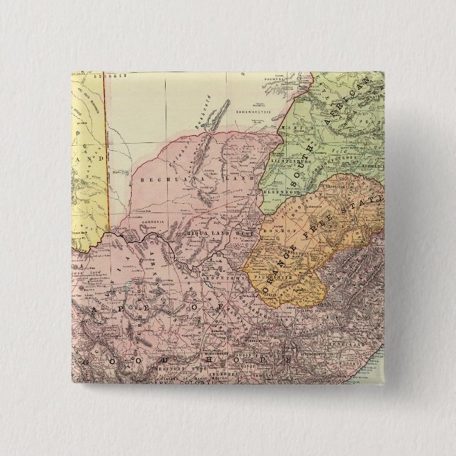 Badge Carré 5 Cm Afrique du Sud 5 (Devant)