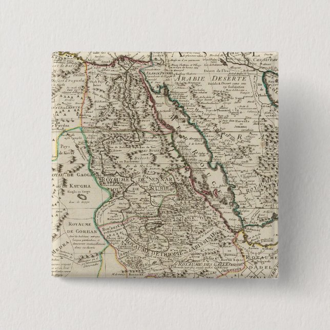 Badge Carré 5 Cm Afrique et Égypte (Devant)