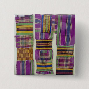 Badge Carré 5 Cm Afrique, Ghana, Accra. Musée national, considér