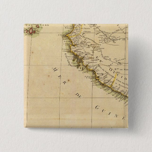 Badge Carré 5 Cm Afrique occidentale (Devant)