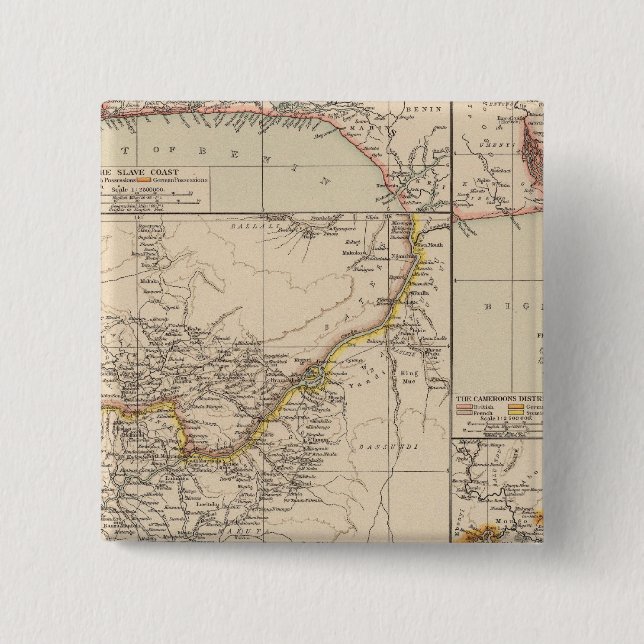 Badge Carré 5 Cm Afrique occidentale 2 (Devant)