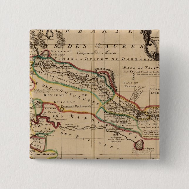Badge Carré 5 Cm Afrique occidentale 3 (Devant)
