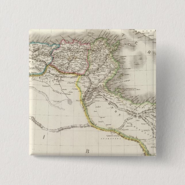 Badge Carré 5 Cm Afrique Propre - Carte de l'Atlas Afrique (Devant)