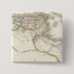 Badge Carré 5 Cm Afrique Propre - Carte de l'Atlas Afrique