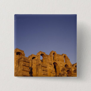 Badge Carré 5 Cm Afrique, Tunisie, El Jem. Ruines d'un Romain