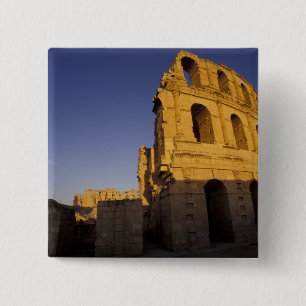 Badge Carré 5 Cm Afrique, Tunisie, El Jem. Ruines d'un Romain