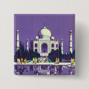 Badge Carré 5 Cm Agra ~ Taj Mahal