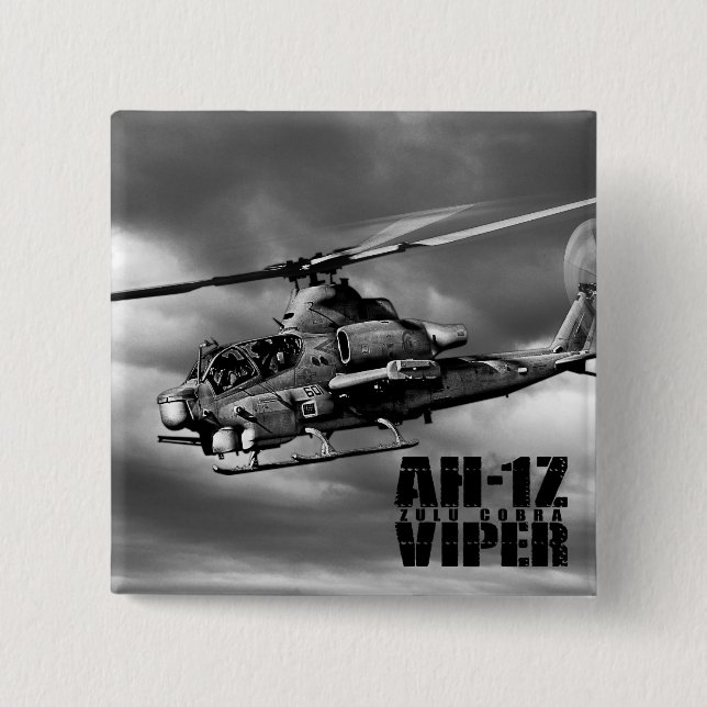 BADGE CARRÉ 5 CM AH-1Z (Devant)