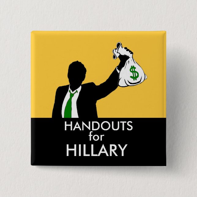 Badge Carré 5 Cm Aides pour Hillary (Devant)