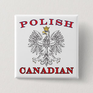 Badge Carré 5 Cm Aigle blanc polonais