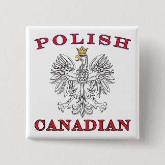 Badge Carré 5 Cm Aigle blanc polonais