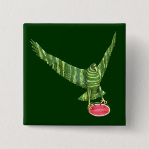 Badge Carré 5 Cm Aigle de la Fête nationale de la pastèque