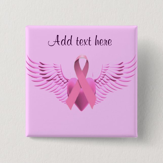 Badge Carré 5 Cm , Ailes de l'espoir_ (Devant)