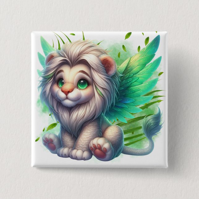 Badge Carré 5 Cm Ailes de résilience (Devant)