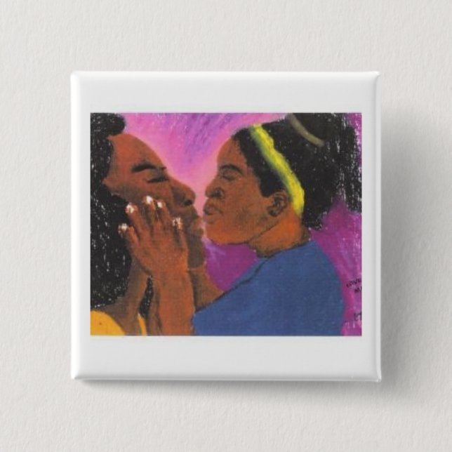 Badge Carré 5 Cm Aimez-vous maman (Devant)