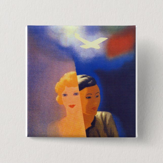 Badge Carré 5 Cm Air Orient ~ Europe - Orient (Devant)