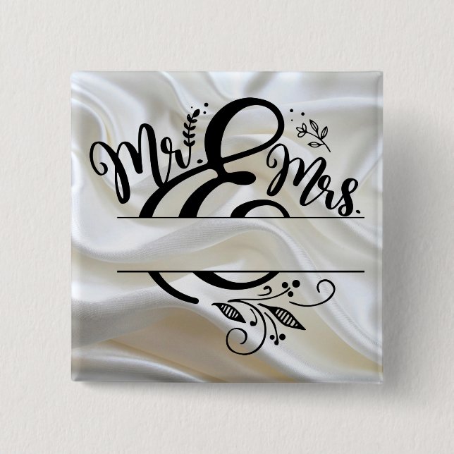 Badge Carré 5 Cm Ajouter votre nom - Bouton Carré (Devant)