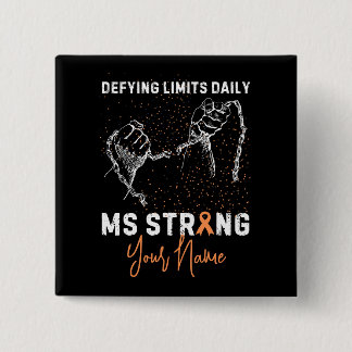 Badge Carré 5 Cm Ajouter votre nom Ms Multiple Sclerosis Awareness