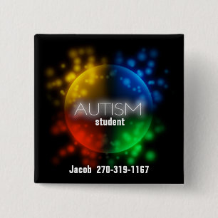 Badge Carré 5 Cm Ajouter votre propre Carré de texte