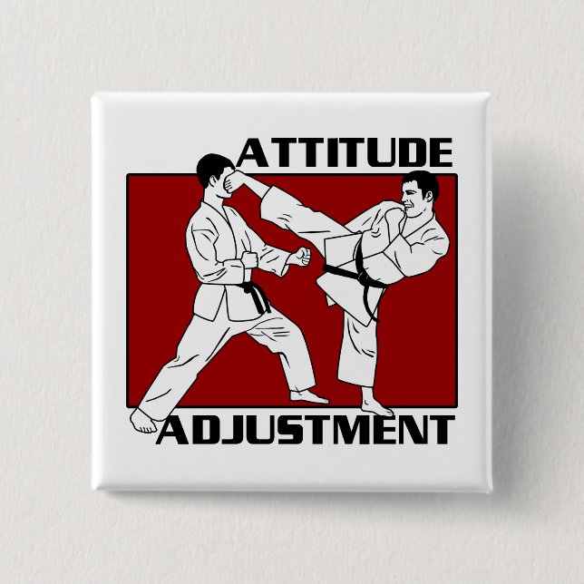 Badge Carré 5 Cm Ajustement d'attitude (Devant)