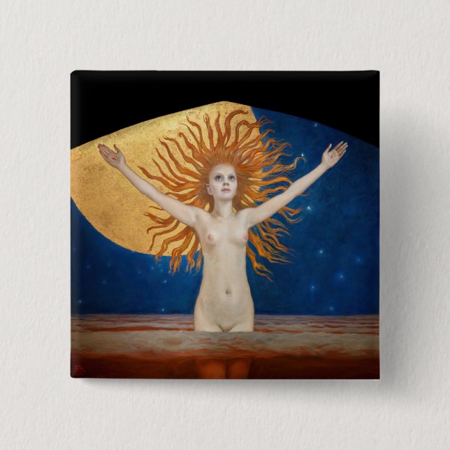 Badge Carré 5 Cm Akseli Gallen-Kallela - Ad Astra (Devant)