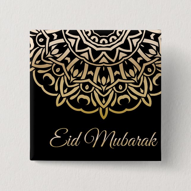 Badge Carré 5 Cm Al Adha et Fitr de Ramadan (Devant)