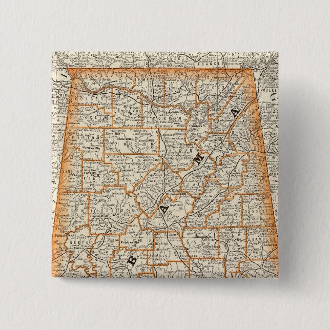 Badge Carré 5 Cm Alabama 4 (Devant)