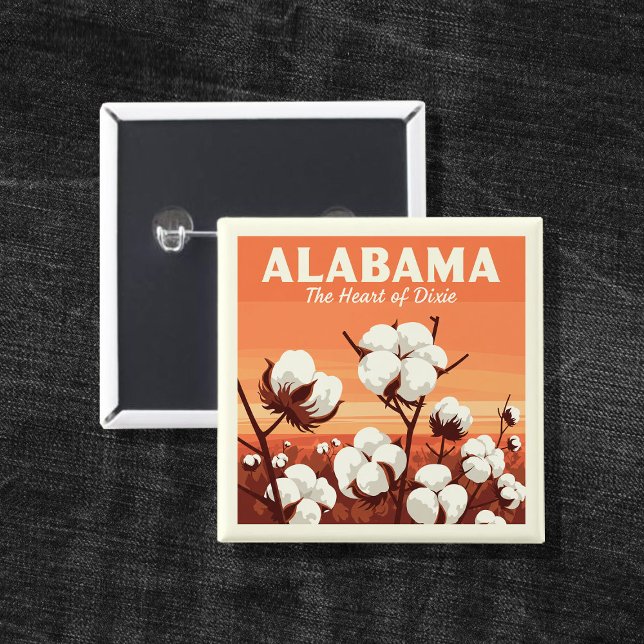 Badge Carré 5 Cm Alabama vintage (Créateur téléchargé)