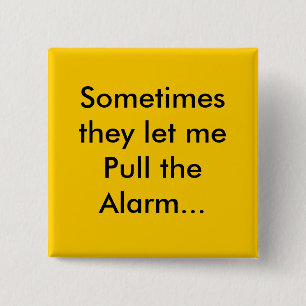 Badge Carré 5 Cm alarme