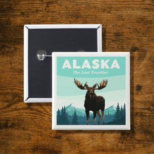 Badge Carré 5 Cm Alaska vintage