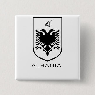 Badge Carré 5 Cm Albanian National Coat of Arms Heritage Ink