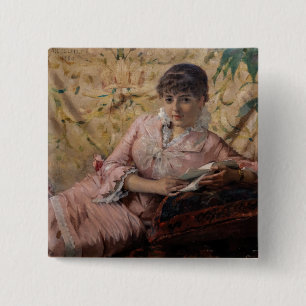 Badge Carré 5 Cm Albert Edelfeel - La Parisienne de lecture