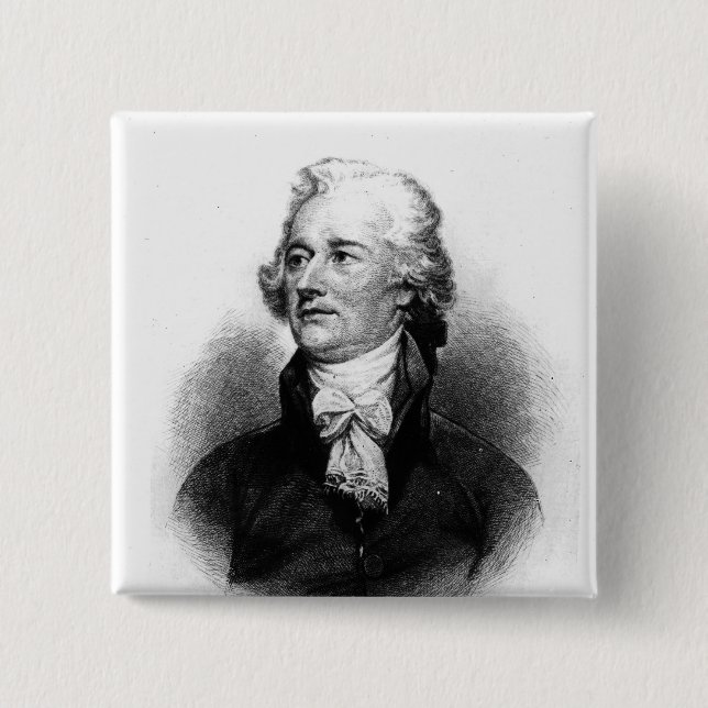 Badge Carré 5 Cm Alexander Hamilton (Devant)