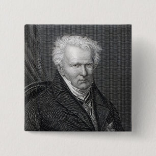 Badge Carré 5 Cm Alexander von Humboldt, gravé par C. Cook