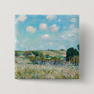 Badge Carré 5 Cm Alfred Sisley - La Prairie
