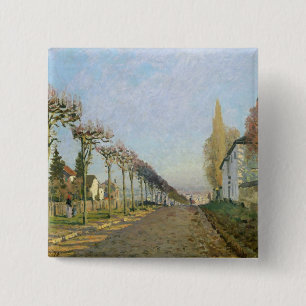 Badge Carré 5 Cm Alfred Sisley Rue de la Machine, Louveciennes