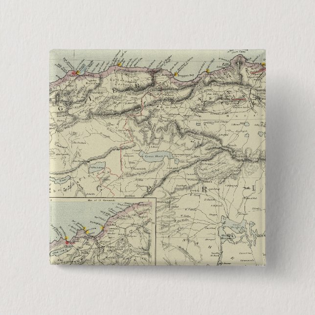 Badge Carré 5 Cm Algérie (Devant)