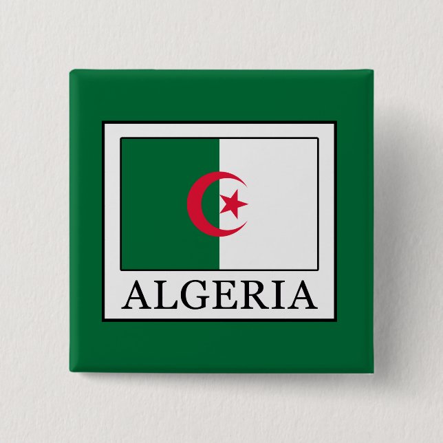 Badge Carré 5 Cm Algérie (Devant)