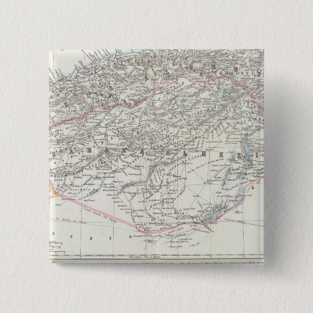 Badge Carré 5 Cm Algérie 2 (Devant)